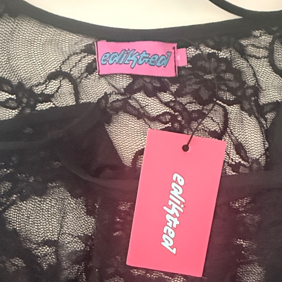 Edikted Sheer Black Lace Camisole - Picture 4 of 5